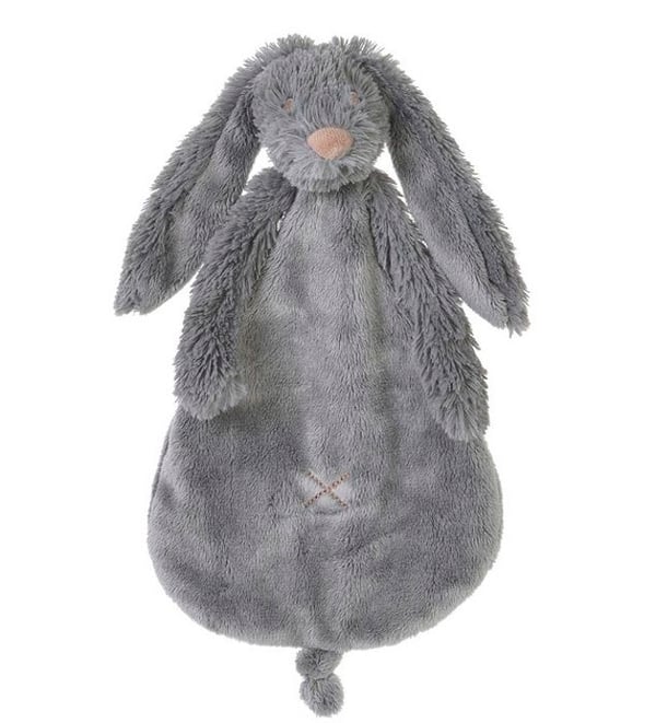 Peluche - Happy Horse - Richie - Mörk grå - 25 cm - Kramtåligt tyg
