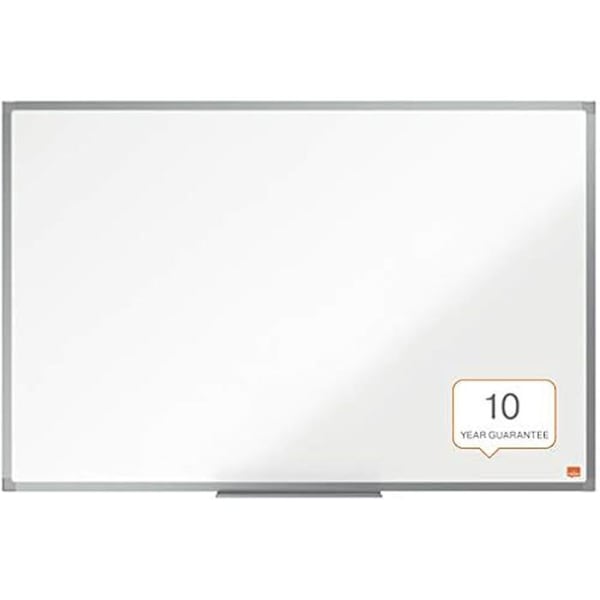 Whiteboard - NOBO - 900 x 600 mm - Icke-magnetisk melamin - Aluminiumram - Markörhållare ingår