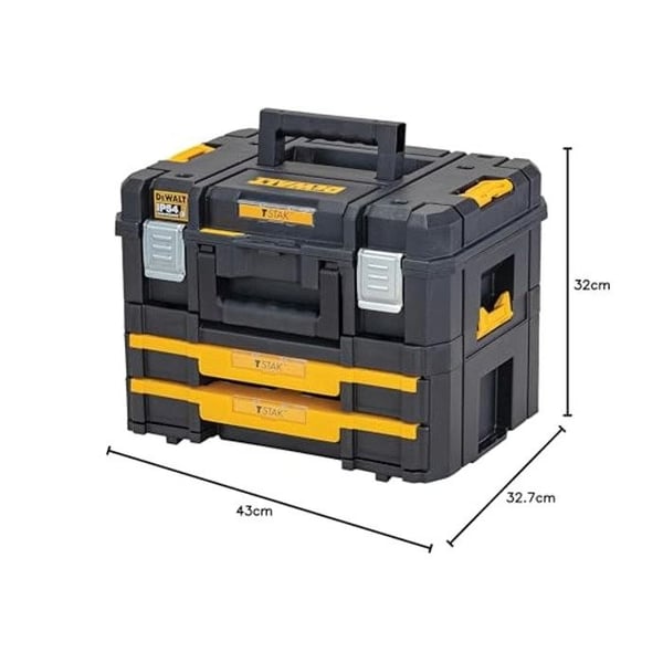 Kit TSTAK 2 dele DEWALT - kasse + skuffe - DWST83395-1