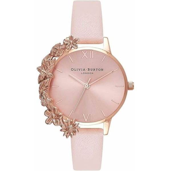 Klocka - Olivia Burton - OB16CB11 - Rosa Läder - Analog - Kvarts - 30mm