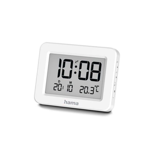 Väckarklocka - Kos - LCD - Vit - Touchsensor för snooze-funktionen