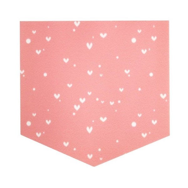 MégaCréa DIY - Värmeöverföringsficka korall 2-i-1 Hjärta 9,5 x 10,5cm