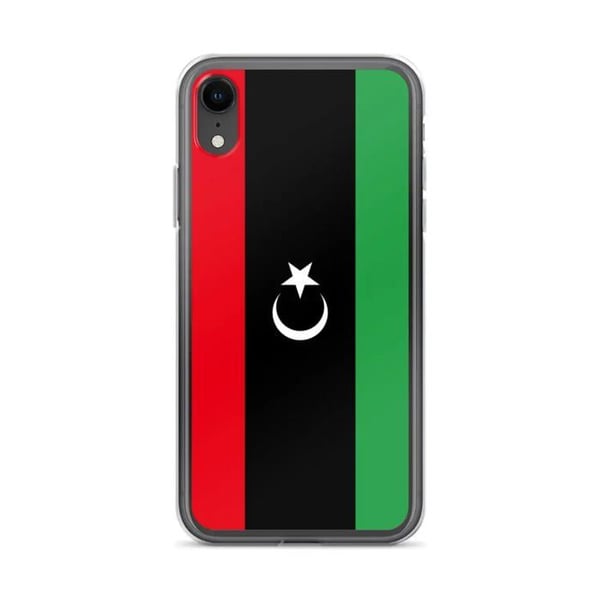 Mobilskal – Libyenflagga – Kompatibel med iPhone XR – Mjuk Fodral – Slitstark och Stötsäker - Silikon - Pixelforma