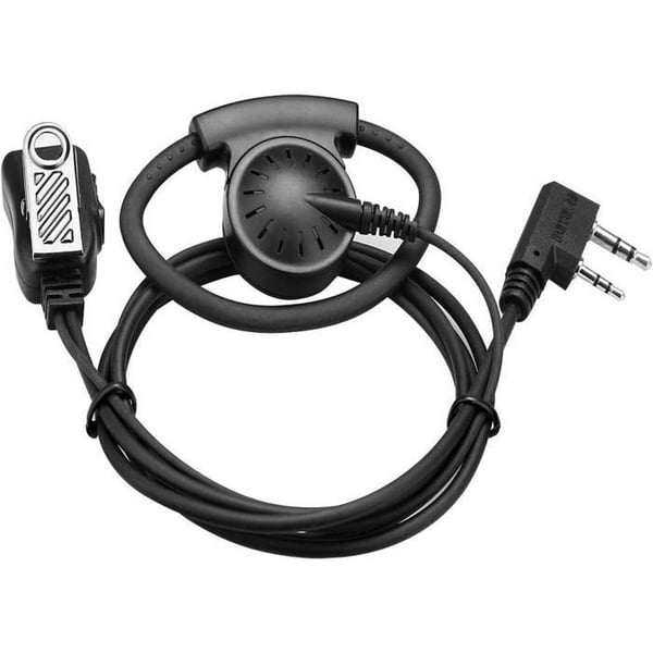 Retevis EEK012 Walkie Talkie D-format headset med PTT-mikrofon, kompatibel Kenwood tvåvägsradio RT24 RT27 BAOFENG