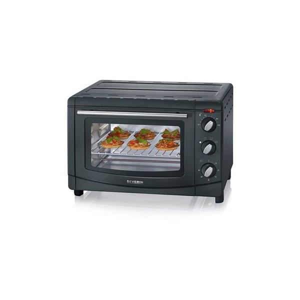 Severin Mini-ugn 20 L, Ingår: Grill och stekpanna, 60 min timer, 1 500 W, Svart, TO 2067 - TO 2067