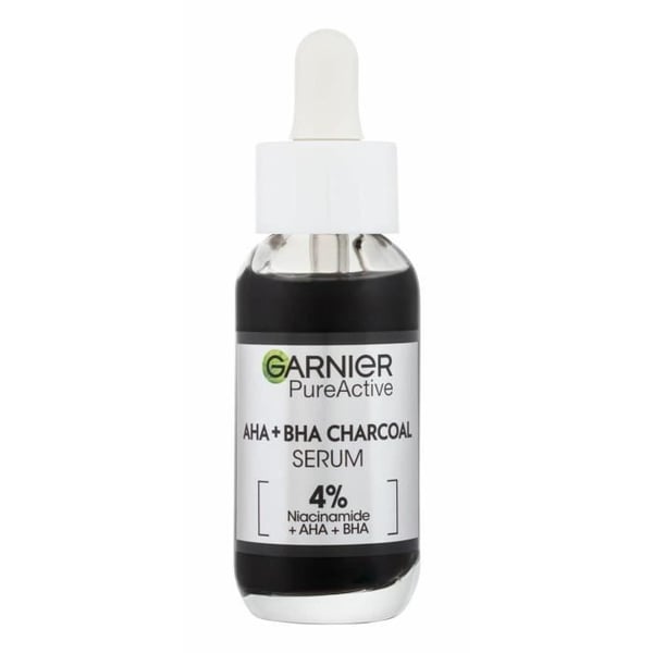 Ansiktsserum - GARNIER - Aktivt kol Pur AHA + BHA - 30ml - Icke komedogen - För alla hudtyper