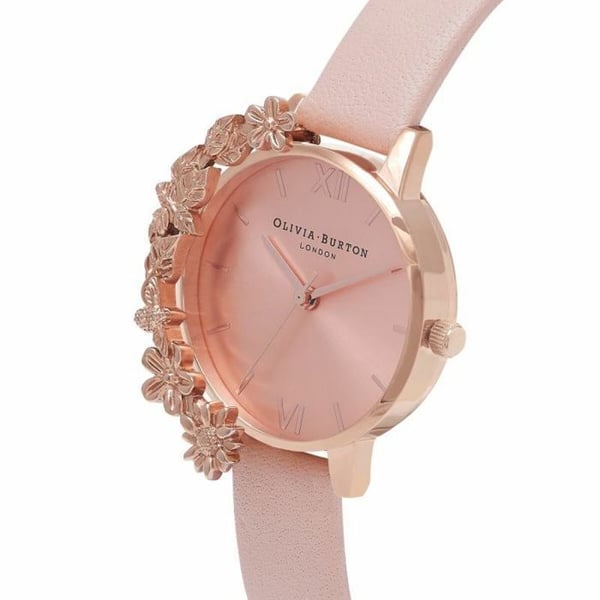 Klocka - Olivia Burton - OB16CB11 - Rosa Läder - Analog - Kvarts - 30mm