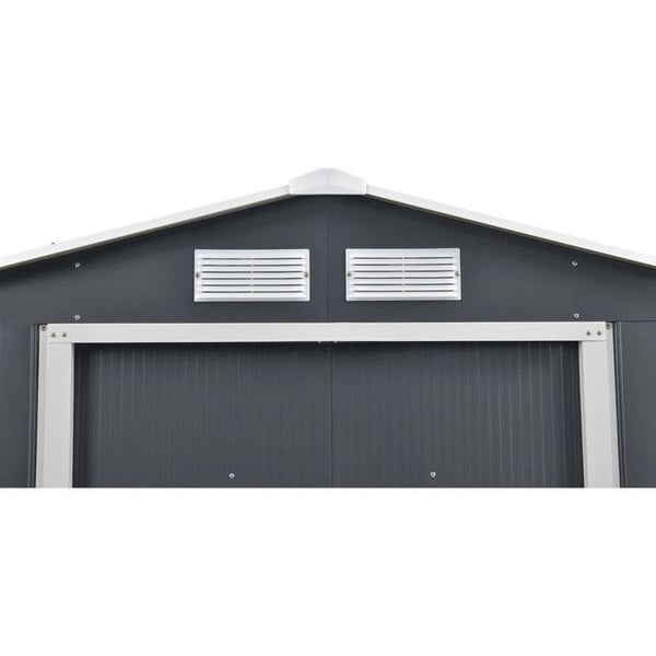 Metallskjul "Vegas" - 12.98 m² - Grå