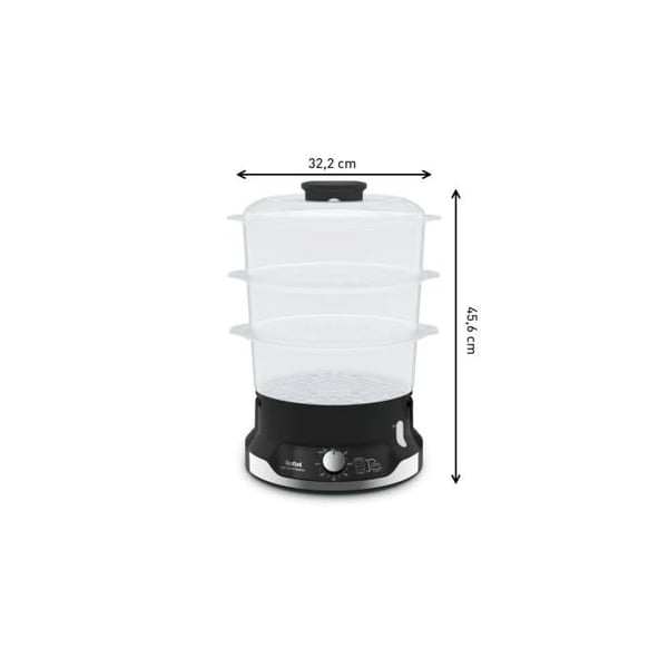 Vaporiera - TEFAL - VC2048 - 800W - 9L - 3 Kurve Sort