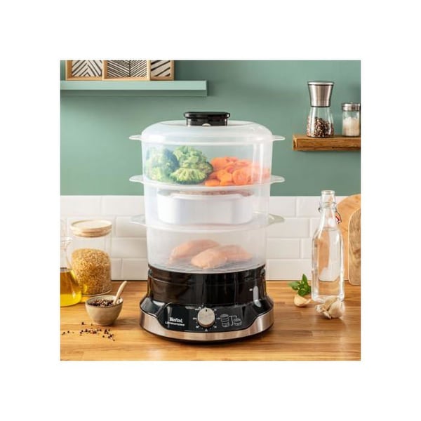 Vaporiera - TEFAL - VC2048 - 800W - 9L - 3 Kurve Sort