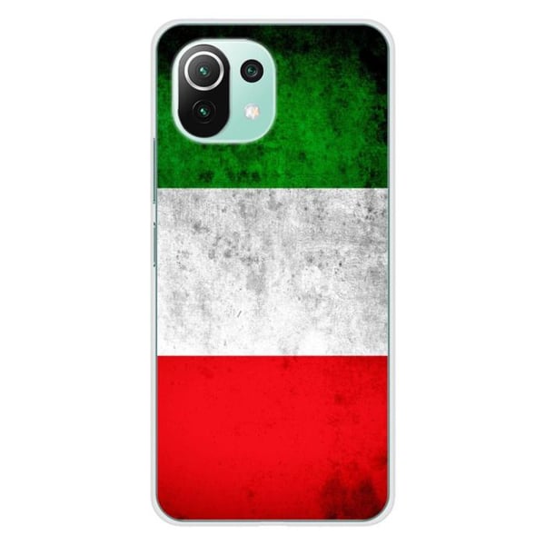 1001Coques - Silikonfodral kompatibelt med Xiaomi Mi 11 Lite - Mönster italienska flaggan - Originaldesign tryckt i Frankrike
