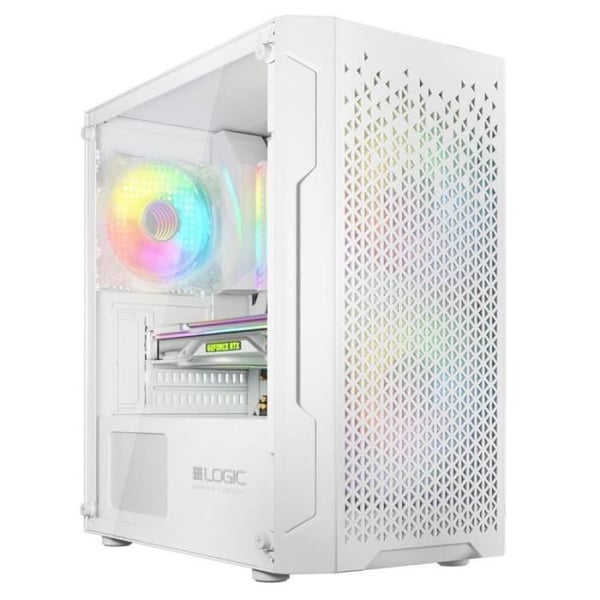 Mini ARGB kabinet - LOGIC - ARAMIS - USB 3.0 - Hvid - Kompakt og elegant