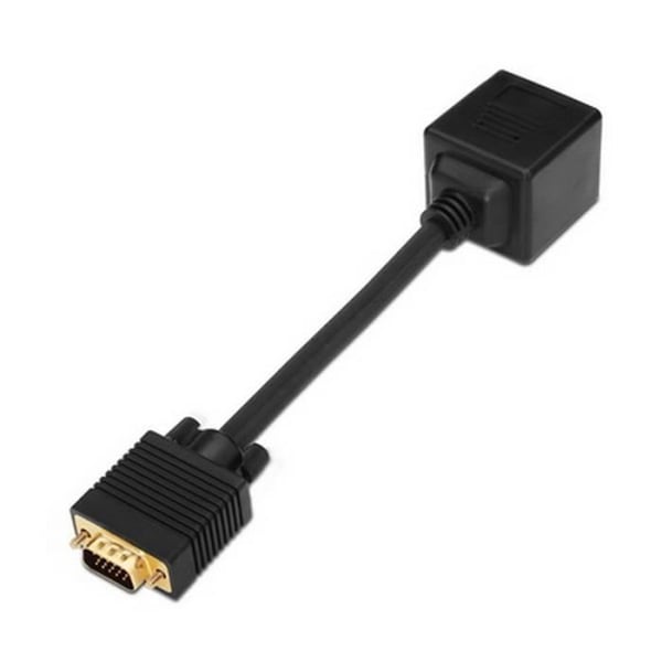 Nanokabel 10.15.1900, VGA, Guld, 0,2 m, 2048 x 1536 pixlar, Svart, RoHS