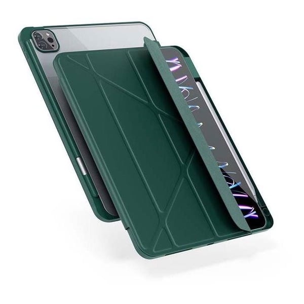 Flip-fodral för iPad Pro 11 - EPICO - Grön - TPU och syntetläder - Inbyggt stativ - Repbeständig skydd