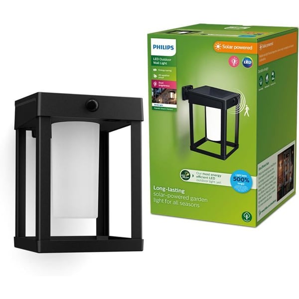 Solarmurarmatur - PHILIPS LIGHTING - Camill - 1,4 W - IP44 - Rörelsedetektor