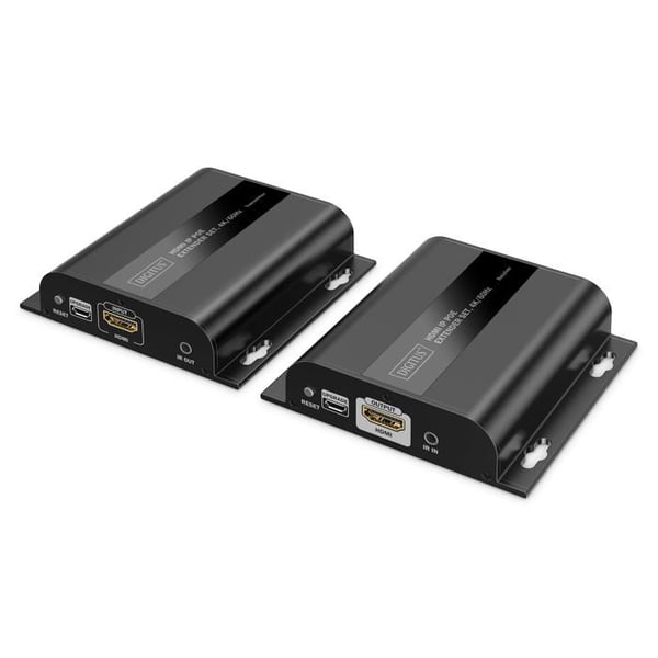 HDMI IP PoE forlængersæt - DIGITUS - DS-55353 - UHD 4k 60 Hz - rækkevidde 200 m - sort