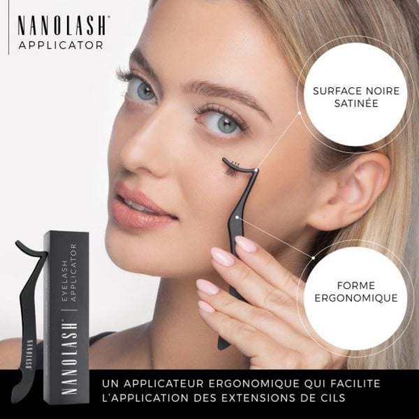 Applicator för fransar i bunt - NANOLASH - Plockverktyg - Svart - Enkel applicering - DIY hemma