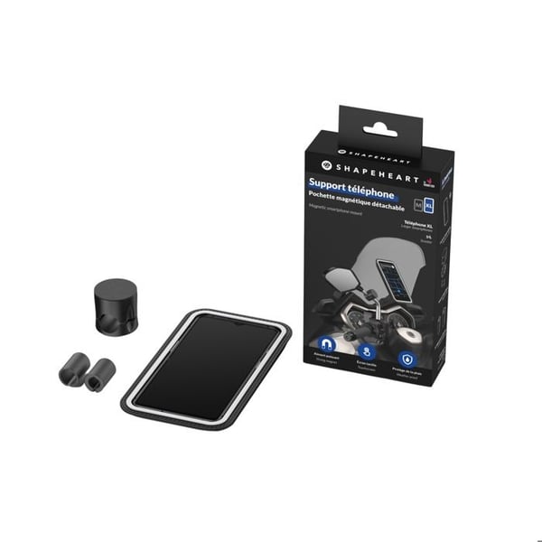 Stöd för smartphone moto magnetisk retro skruv Shapeheart - svart - Svart - 2XL