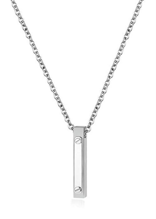 Collier - S'AGAPÕ - SPD04 - Stål - 50 cm - Minimalistisk