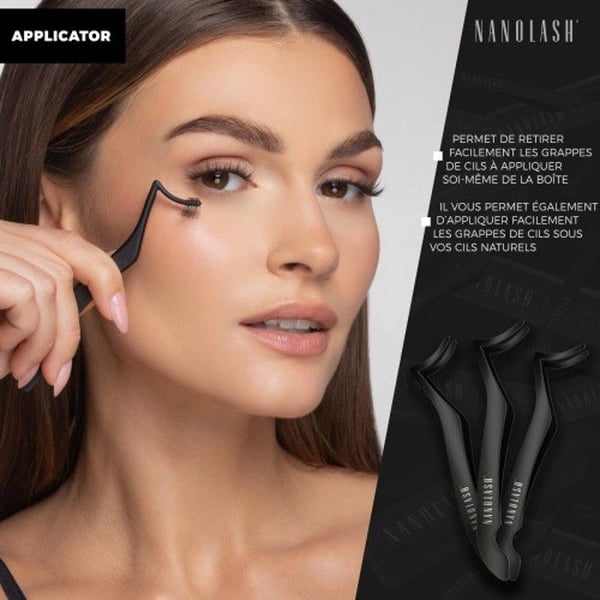 Applicator för fransar i bunt - NANOLASH - Plockverktyg - Svart - Enkel applicering - DIY hemma