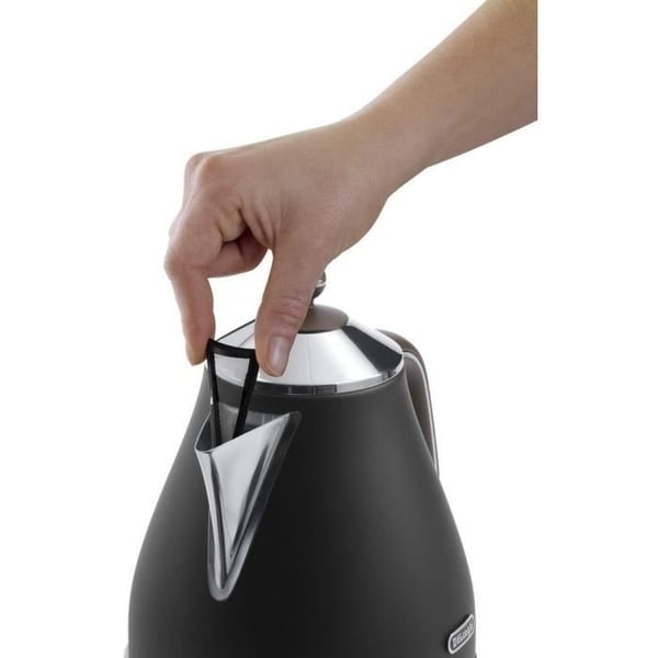 Kettle - DELONGHI - KBOV2001.BK - 2000 W - 1,7 L - Matt svart / Choklad