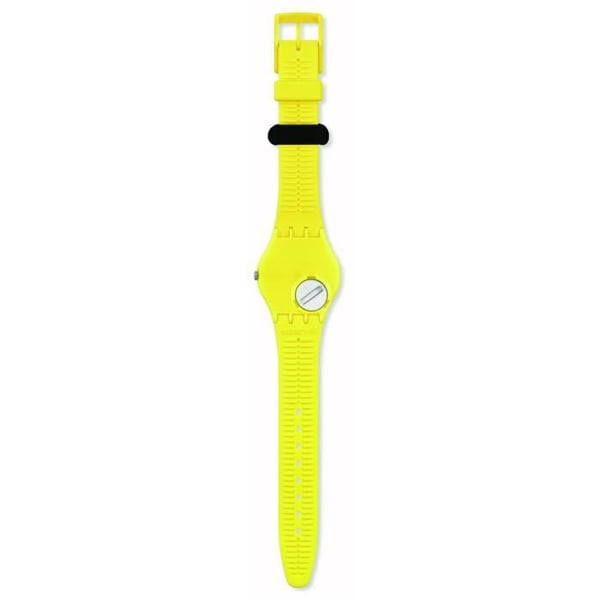 Klocka - SWATCH - Konstresa 2023 - Gul silikonarmband - Flerfärgad urtavla - Trendig stil