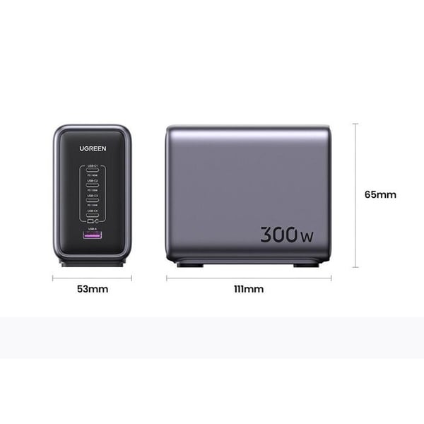 Universel mobiltelefonoplader - UGREEN - 90903B - Sort - Hurtig opladning - 100-240V
