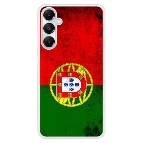 Siliconförstärkt skal med tryck kompatibelt med Samsung Galaxy A25 Portugals flagga