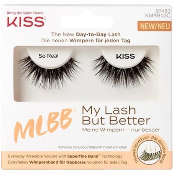 Faux Cils - KISS - Så Äkta - Daglig Volym - Superfin Remsa - Lätt att Applicera Faux Cils - KISS - Så Äkta - Daglig Volym - Superfin Remsa - Lätt att Applicera