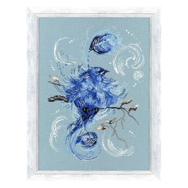 Golden Fleece korsstygnsset - Blå fågel 22x30.6 cm