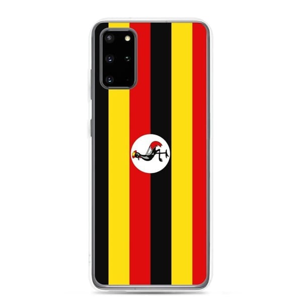 Mobilskal – Ugandas flagga – Kompatibel med Samsung Galaxy S20 Ultra – Mjuk fodral – Slitstark och stötresistent – Pixelforma