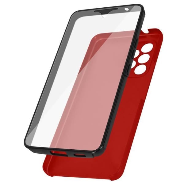 Helt skal - AVIZAR - Samsung Galaxy A53 5G - Mjuk - Röd - 360° skydd