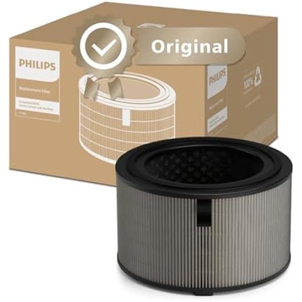 Ersättningsfilter - PHILIPS - AC3420/AC3421 - HEPA 3 lager - Fångar 99,97% ≤0,003µm - Livslängd upp till 1 år