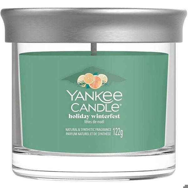YANKEE CANDLE Litet glas Tumbler i Signature Holiday Winterfest