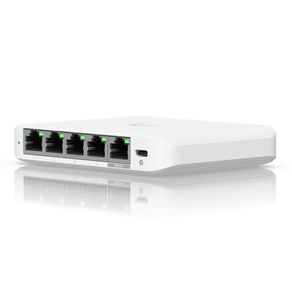 Switch - Ubiquiti - UniFi Flex Mini 2.5G - Hanterad - 5 portar - PoE