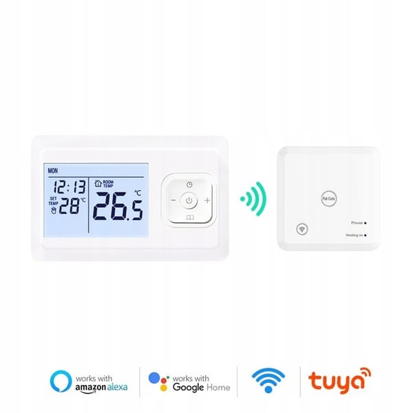 Trådlös WiFi-termostat - ARHATREYA - Röstkontroll - Veckoprogrammering - Låg förbrukning