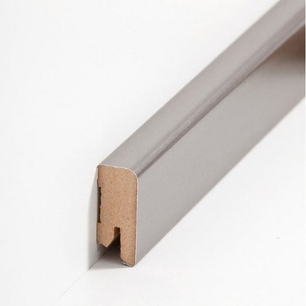 PROVISTON MDF-sockel 16 x 40 x 2500 mm silver för att limma, klämma, skruva & spikbelagd MDF-kärna 12,5 meter | 5 stycken PROVISTON MDF-sockel 16 x 40 x 2500 mm silver för att limma, klämma, skruva & spikbelagd MDF-kärna 12,5 meter | 5 stycken