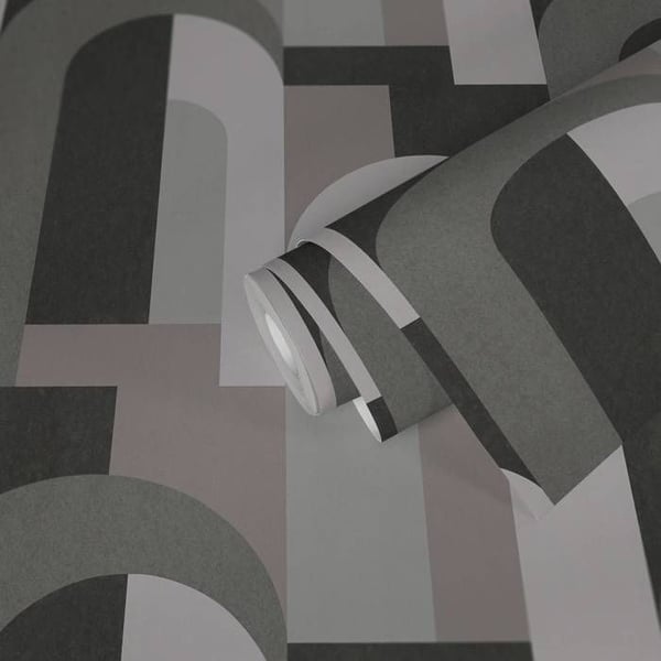 A.S. Creation tapet Art Deco Art Deco 391704 non-vävt grå svarts Art Deco Tadessi 10.05 x 0.53 m