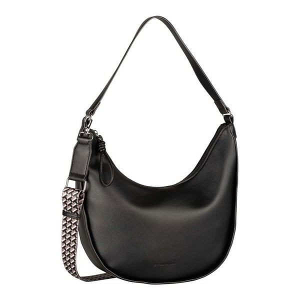 Axelkasse - TOM TAILOR - Tatiana Hobo Bag M - Svart - 100% polyuretan - 36x31x10 cm