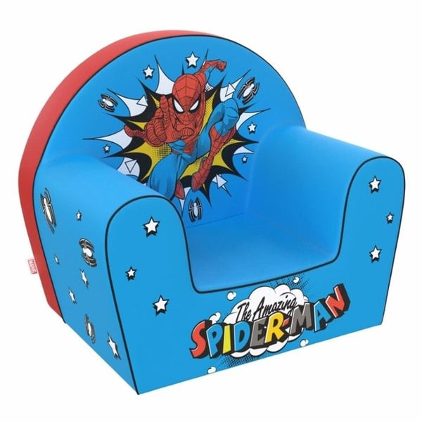 Mjuk Spiderman-fåtölj för barn från Marvel, avtagbar och tvättbar, perfekt för rum och lekområden.