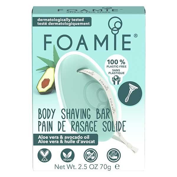 Solid rakskum - Foamie - Rakskaka 90g - Aloe Vera och avokadoolja - Känslig hy