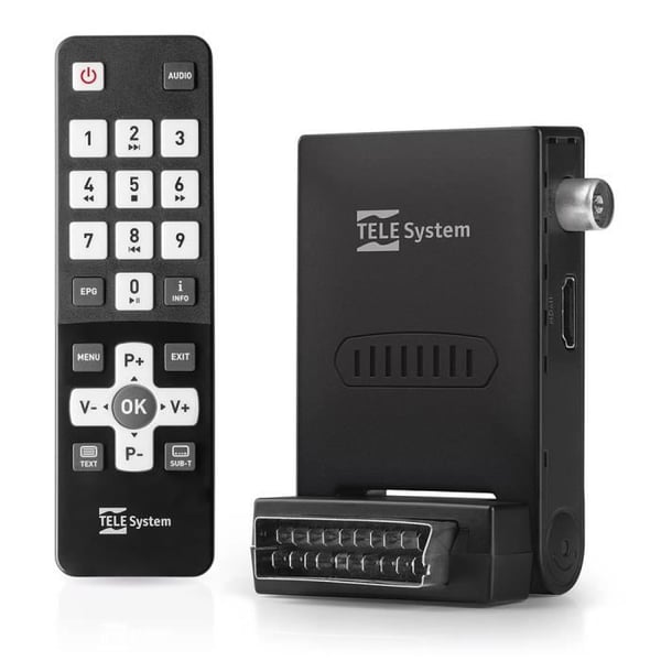 Mini Dekoder - TELE SYSTEM - STEALTH - DVB-T - Autoscan - Indbygget USB