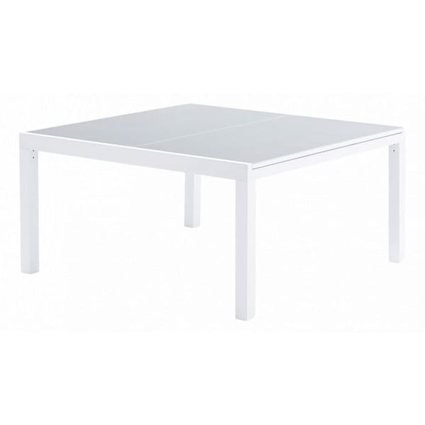 White Star T 8/12 Full White Glass Trädgårdsbord Wilsa Garden