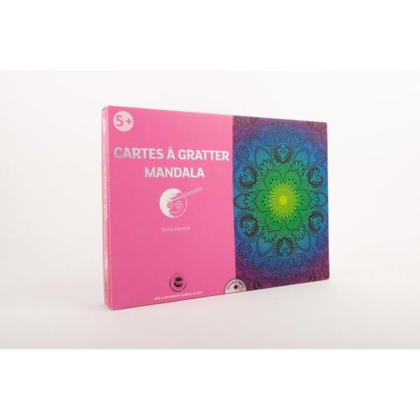 MégaCréa DIY - Kreativ kit för barn Scratch-kort Mandala