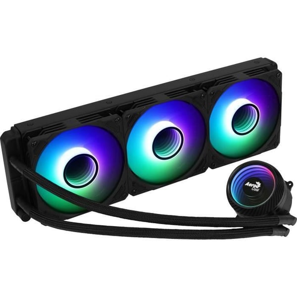 AEROCOOL Mirage L360 ARGB Svart - 360 mm CPU vattenkylningssats (LGA1700-sats ingår)