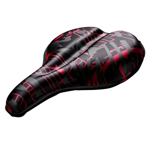 Cykelsadelöverdrag Förstärkt med Gel och Bekväm Skum 28×17cm Svart / Röd