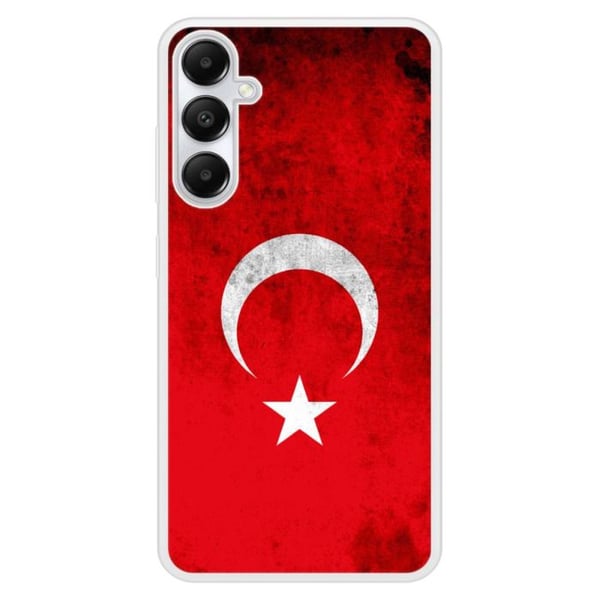 Siliconförstärkt tryckt skal kompatibelt med Samsung Galaxy A25 Turkiets flagga