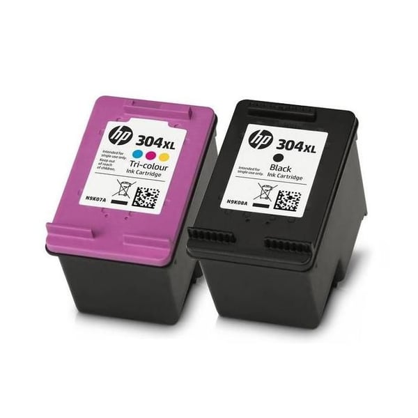 Pack med 2 Kompatibla Patroner HP 304 XL – Svart & Färg för HP DeskJet & Envy Skrivare