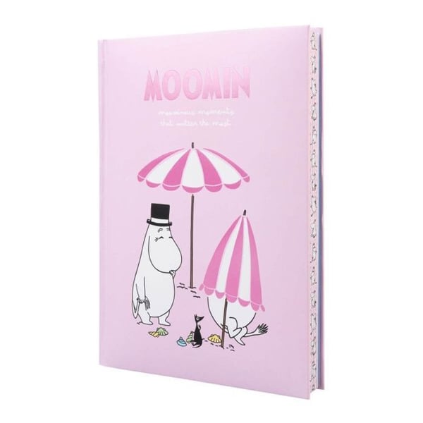 Grupo Erik Carnet A5 Moomin ljusrosa - 192 sidor, hård pärm, linjerade och vita sidor