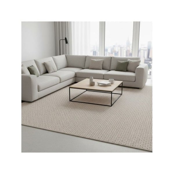 Platt vävt matta - MELIS HOME - 160x230 cm - Texturerat mönster - Inomhus/utomhus - Beige
